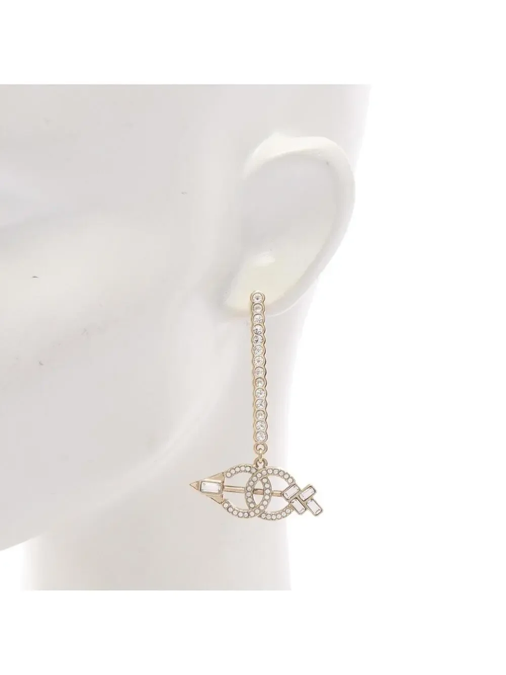Chanel Cc Logo Earrings Metal #357811C12B